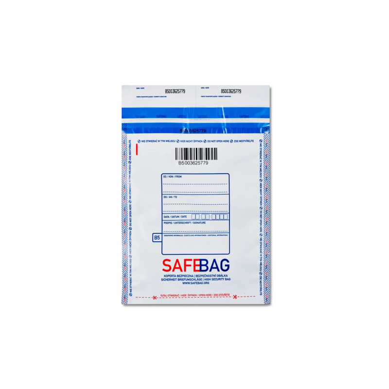 Drošības aploksnes SAFEBAG B5 baltas