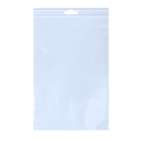 Aizveramie maisiņi 15x22cm ar zip-lock un euro caurumu augšdaļā