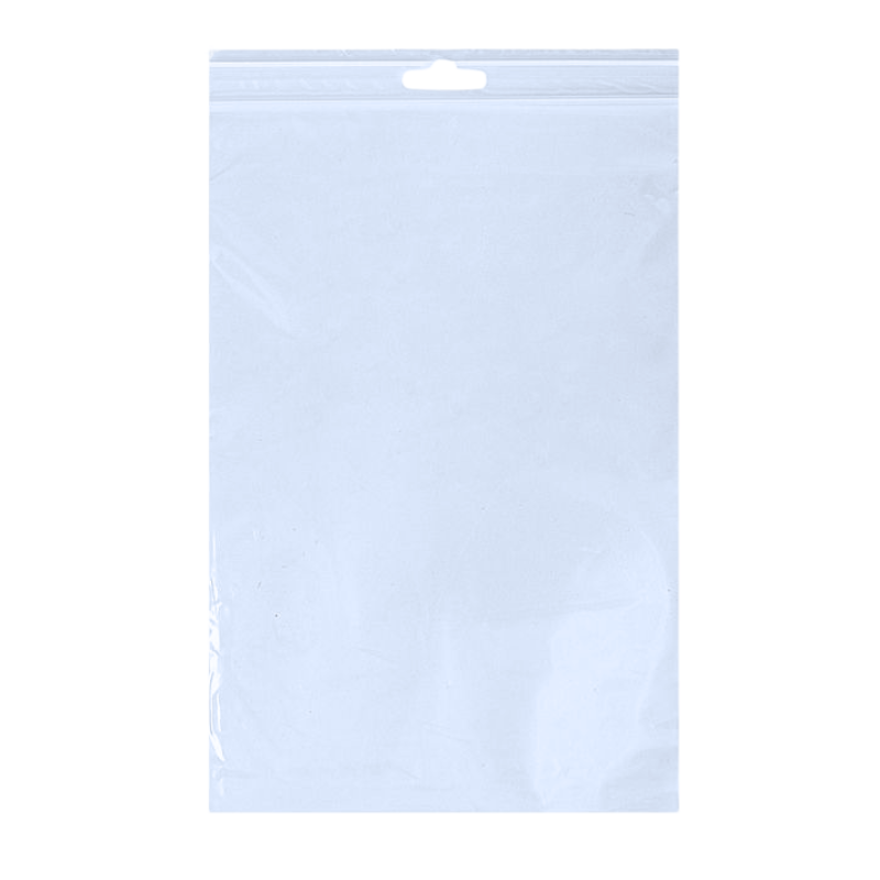 Aizveramie maisiņi 15x22cm ar zip-lock un euro caurumu augšdaļā